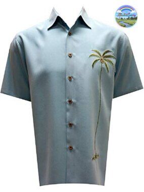 Men's Relaxed Fit Short Sleeve Hawaiian Shirt 70% Modal 30% Polyester